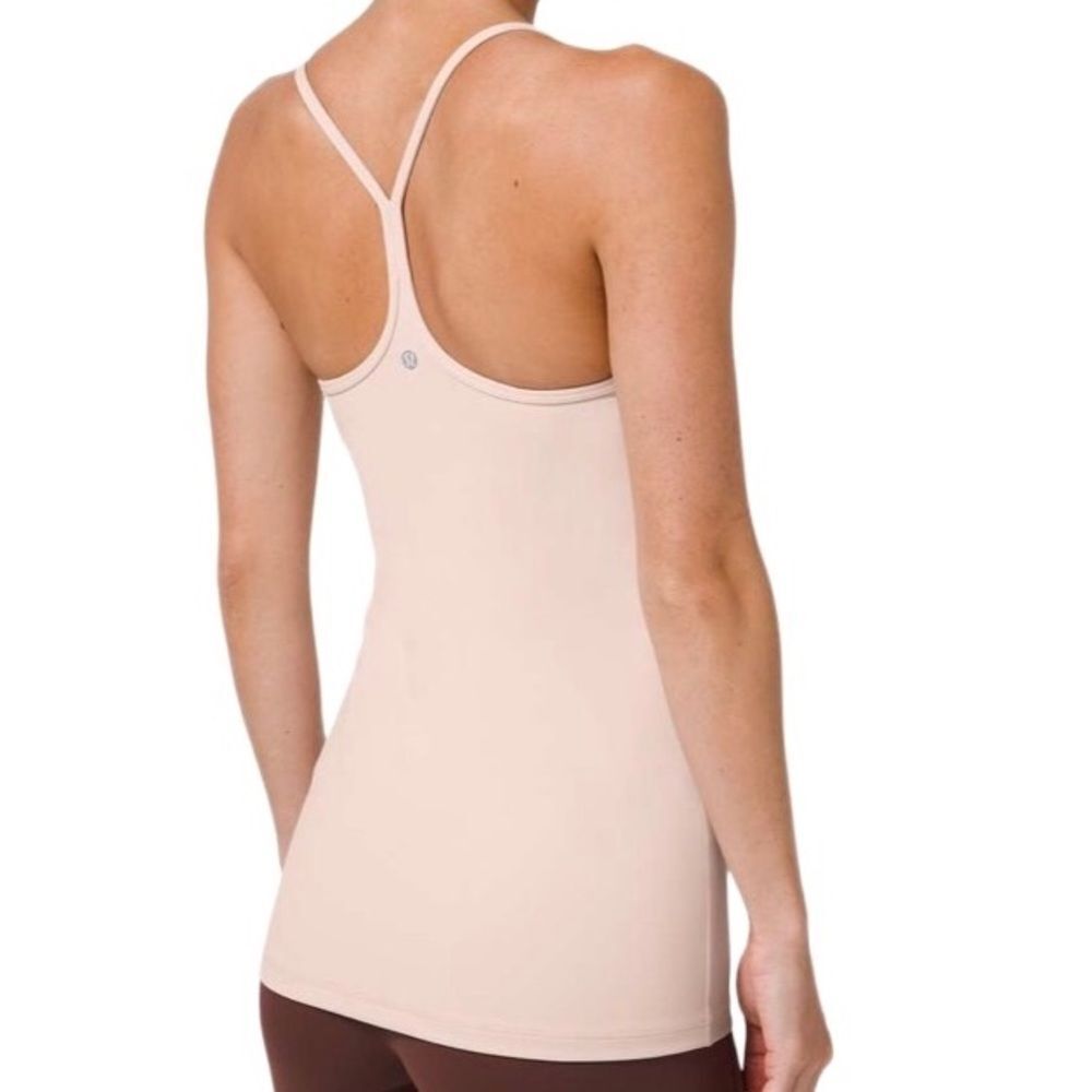 Lululemon Power Y Tank Everlux Silk Rose Size 8 Light Support B/C Cup Shelf Bra